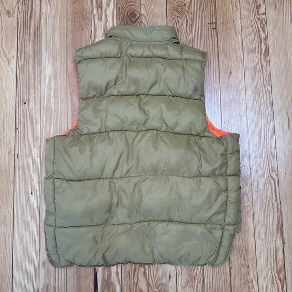 Vintage 70s 80s Red Head Reversible Puffer Hunting Vest - Men's Large - Picture 3 of 8
